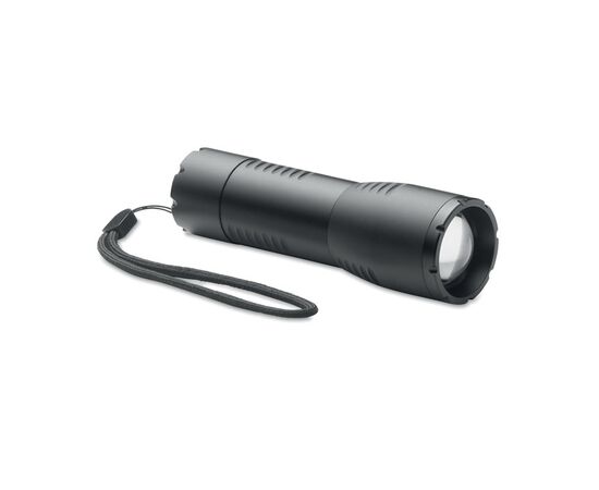 Kleine LED-Taschenlampe Alu Schwarz -  MO6591-03