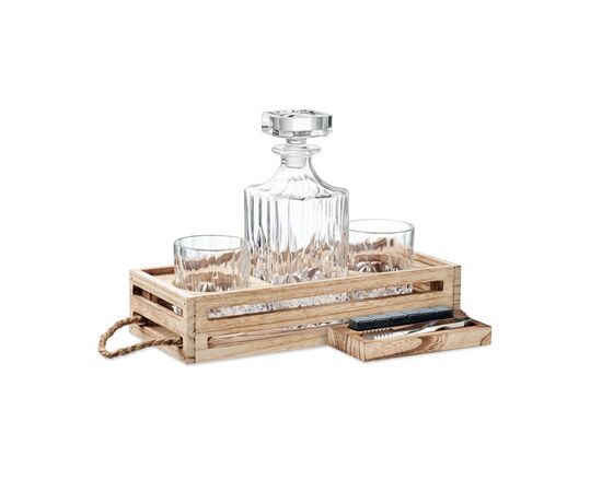 Luxe whiskey set Hout -  MO6626-40