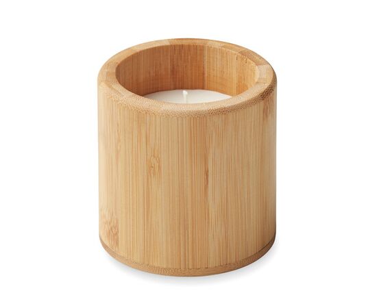 Plant based wax candle 160 gr Wood -  MO6668-40