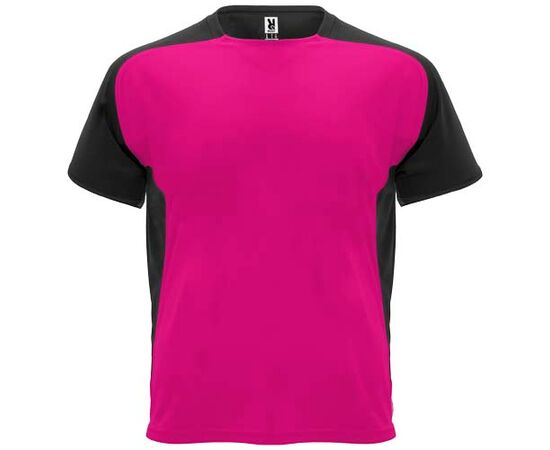 Bugatti unisex sportshirt met korte mouwen Fuchsia, Zwart - Roly R63999C4