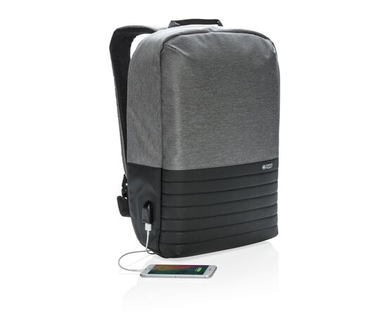 Swiss Peak anti-diefstal RFID 15,6" laptop rugzak PVC-vrij Grijs, Zwart - Swiss Peak P762.312