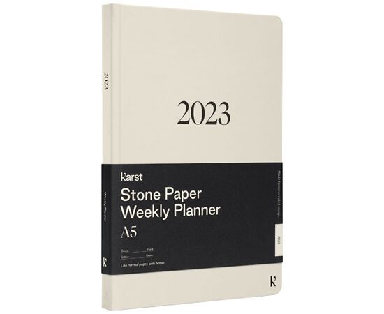 Karst® A5 weekly hard cover planner Champagne - K'arst® 10780402