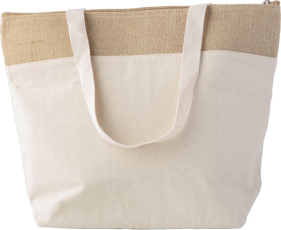 Katoenen jute koeltas Randy Khaki (écru) -  821004.013