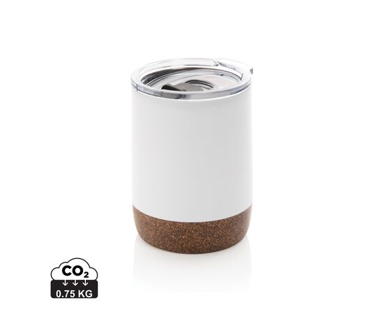 Petite tasse à café en liège et acier recyclé RCS Blanc - XD Collection P435.053