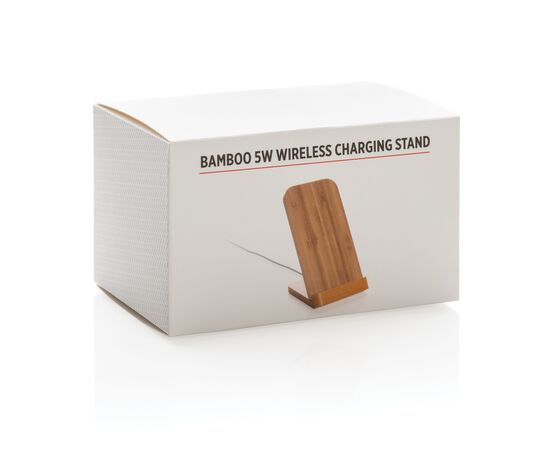 Bamboo 5W wireless charging stand Brown - XD Collection P308.179