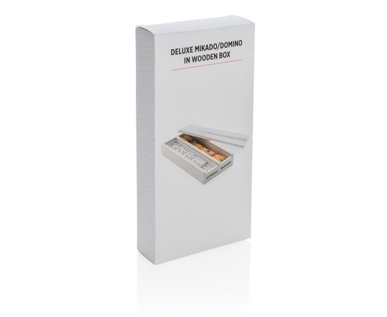 Jeu de mikado/domino en boîte en bois Blanc - XD Collection P940.073