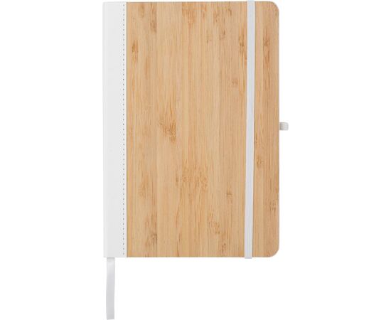 Carnet A5 en bambou et PU Dorita Blanc -  866554.002