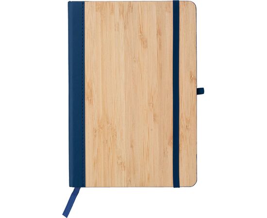 Notizbuch Dorita aus PU und Bambus Blau -  866554.005