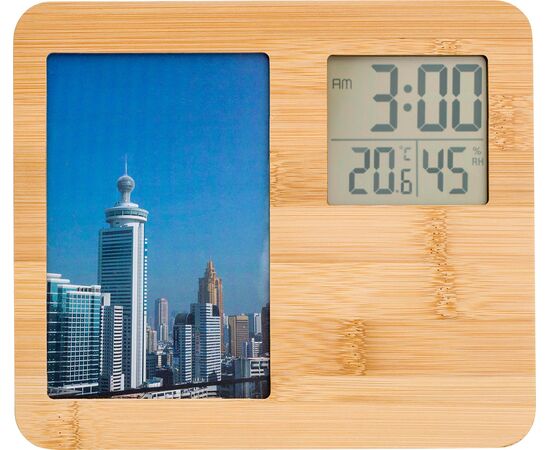 Wetterstation aus Bambus Colton Braun -  866586.011