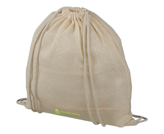 Maine mesh cotton drawstring bag 5L Natural  - Unbranded 12048300