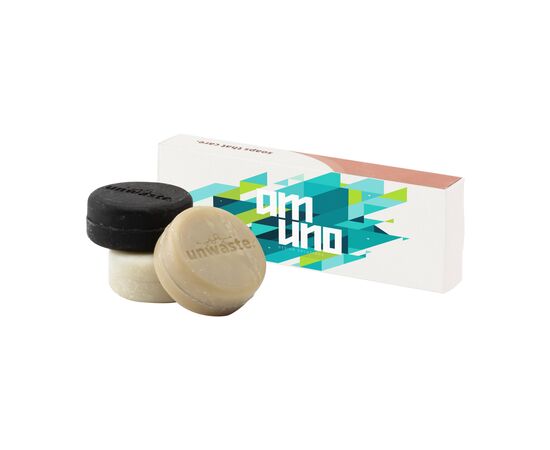 Unwaste Soap Set zeep, scrub en shampoo Lichtbruin - Unwaste W33240
