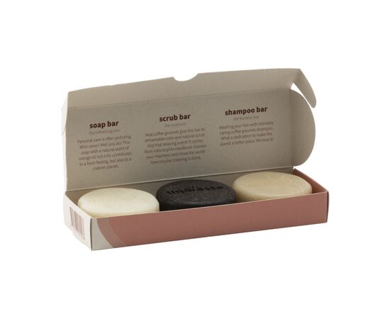 Unwaste Soap Set zeep, scrub en shampoo Lichtbruin - Unwaste W33240
