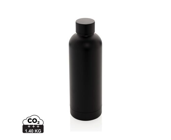 RCS gerecycled roestvrijstalen Impact vacuümfles Zwart - XD Collection P435.701