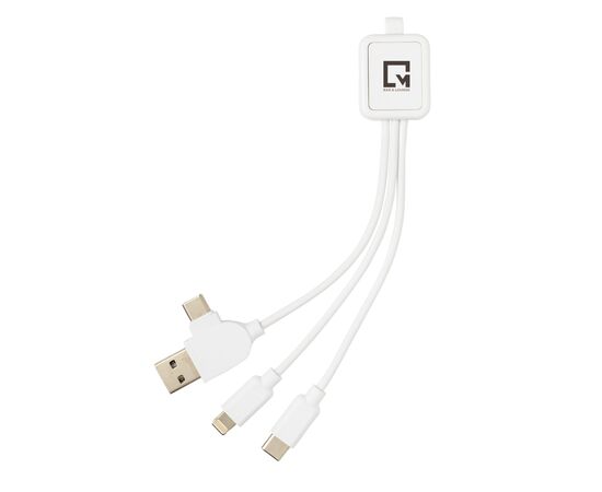 6-in-1 antimicrobial cable White - XD Collection P302.303
