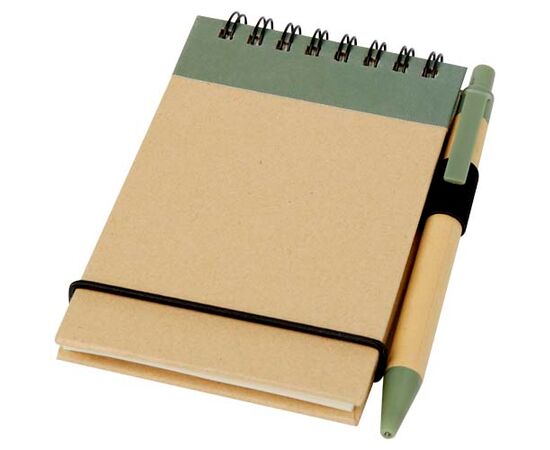 Zuse A7 Recycling Notizblock mit Stift Heather grün, Natur - Unbranded 10626962