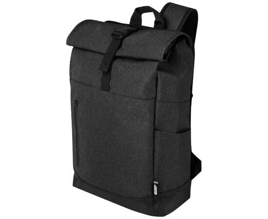 Sac à dos Libra recyclé GRS avec rabat enroulable pour ordinateur portable de 15,6" 12L Heather Charcoal - Unbranded 12054884
