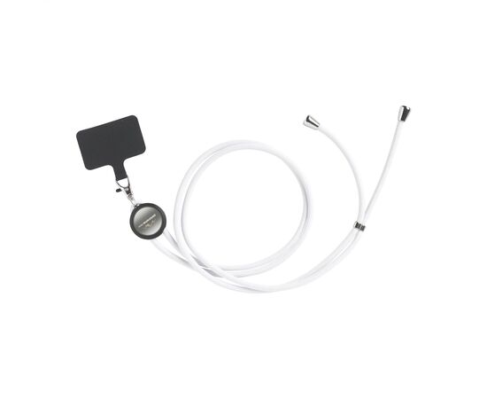 Lace Lanyard GRS RPET 5 mm Schlüsselband Weiß -  153310