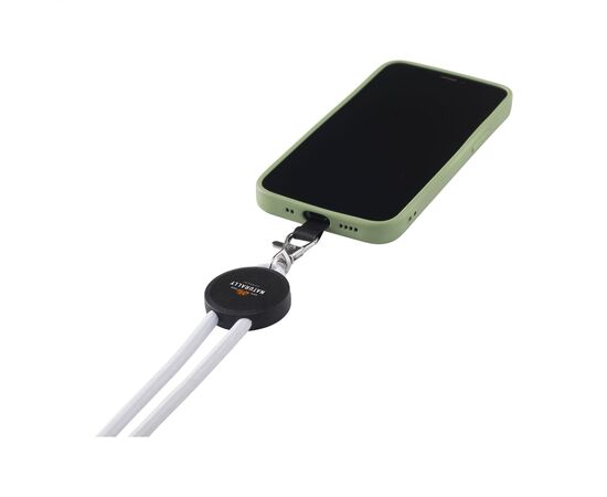 Lace Lanyard GRS RPET 5 mm Schlüsselband Weiß -  153310