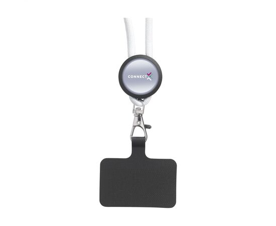 Lace Lanyard GRS RPET 5 mm Schlüsselband Weiß -  153310