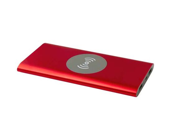 Juice type-C draadloze powerbank van 8000 mAh van gerecycled aluminium Rood - Unbranded 12438521