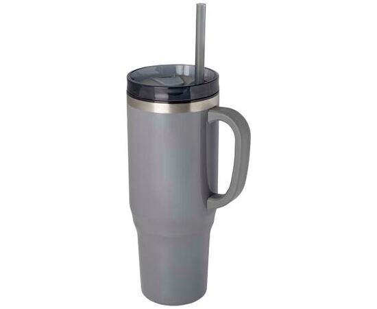 Melbourne 1200 ml RCS certified insulated tumbler with straw Grey - Unbranded 10080182