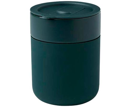 Java 330 ml ceramic tumbler with silicone wrap and plastic lid Green - Unbranded 10080861