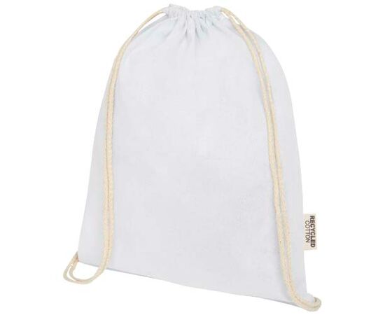 Sac avec cordon Oregon en coton recyclé 140 g/m² certifié GRS Blanc - Unbranded 12073501