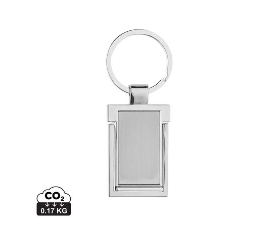 Porte-clés support téléphone en alliage de zinc recyclé RCS Argent - XD Collection P191.6602