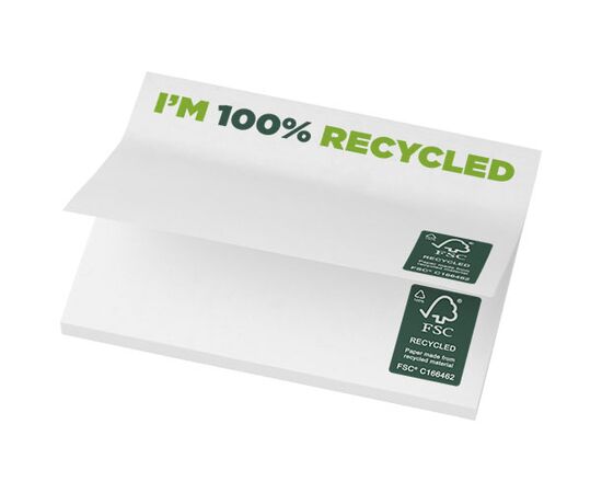 Sticky-Mate® gerecyclede sticky notes 100 x 75 mm Wit - Unbranded 21287011