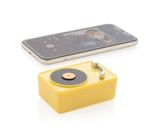 Mini Vintage 3W draadloze speaker Geel, Zwart - XD Collection P329.336