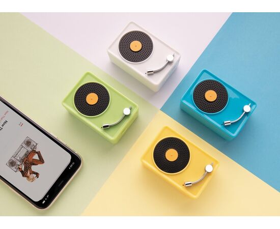 Mini Vintage 3W draadloze speaker Geel, Zwart - XD Collection P329.336