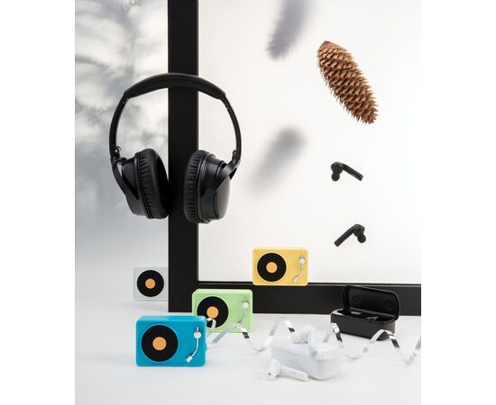Mini Vintage 3W draadloze speaker Geel, Zwart - XD Collection P329.336
