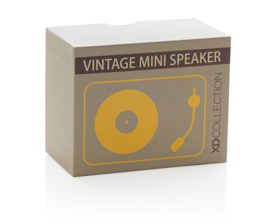 Mini Vintage 3W draadloze speaker Geel, Zwart - XD Collection P329.336
