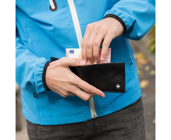 Portefeuille anti RFID Noir, Noir - Swiss Peak P820.410