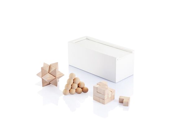 3 pcs brain teaser set White, Blue - XD Collection P940.201