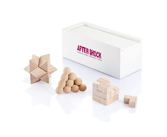 3 pcs brain teaser set White, Blue - XD Collection P940.201