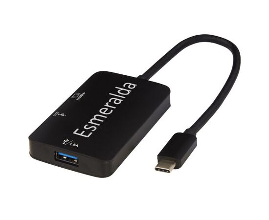 Adaptateur multimédia Type-C en aluminium ADAPT (USB-A / Type-C / HDMI) Noir - Tekiō® 12423090