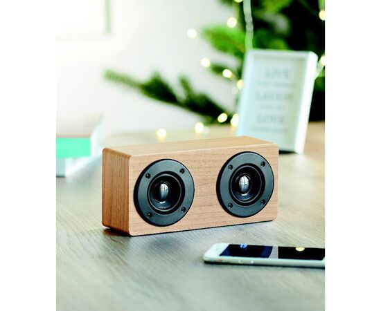 Wireless speaker 2x3W 400 mAh Wood -  MO9083-40