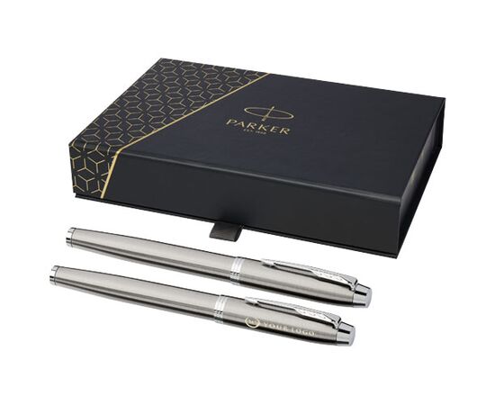 Parker IM set van rollerbalpen en vulpen Zilver - Parker 10782882