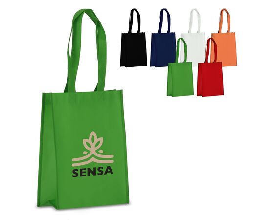 R-PET Carry bag laminated non-woven 24 x 11 x 30cm 105g/m² Black - empty LT91330-N0002