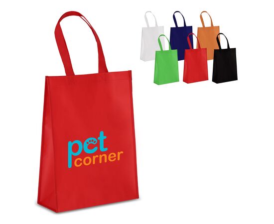 R-PET Draagtas gelamineerd non-woven 30 x 12 x 40cm 105g/m² Wit - empty LT91331-N0001