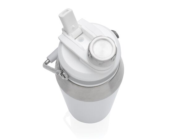 Bouteille isotherme 1L avec bouchon double fonction Blanc - XD Collection P436.983