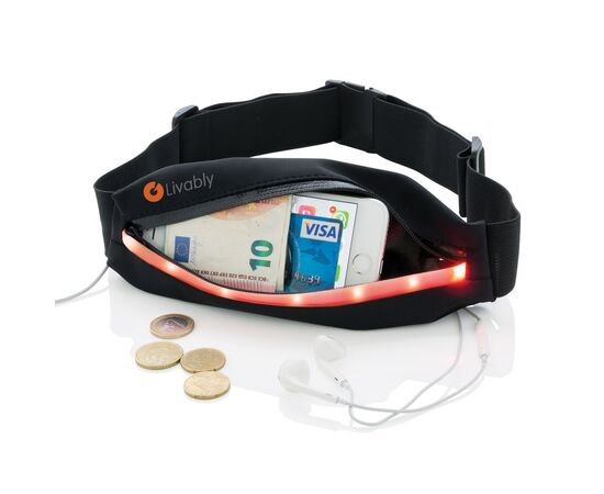 Ceinture sport avec LED Noir - XD Collection P330.281